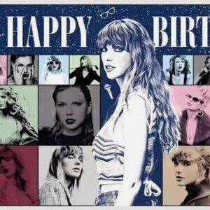 Taylor Swift Banner Backdrop Happy Birthday